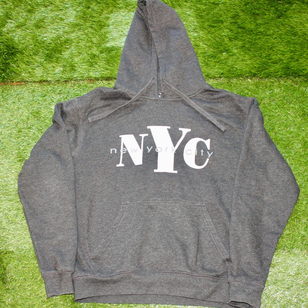 Grey "NYC" Hoodie Women's Small